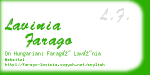 lavinia farago business card